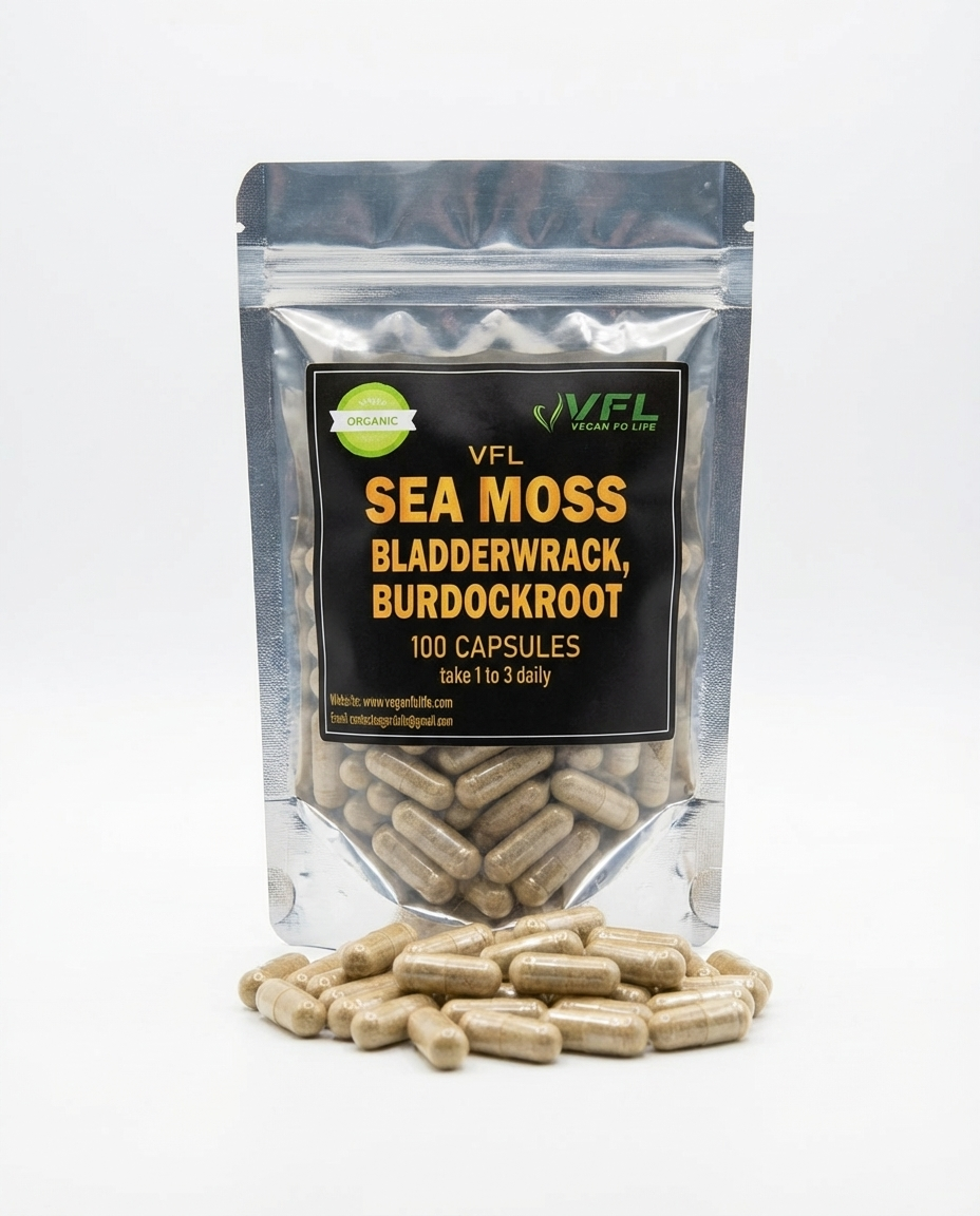 Sea Moss + Bladderwrack + Burdock Root Capsules (100 Count)
