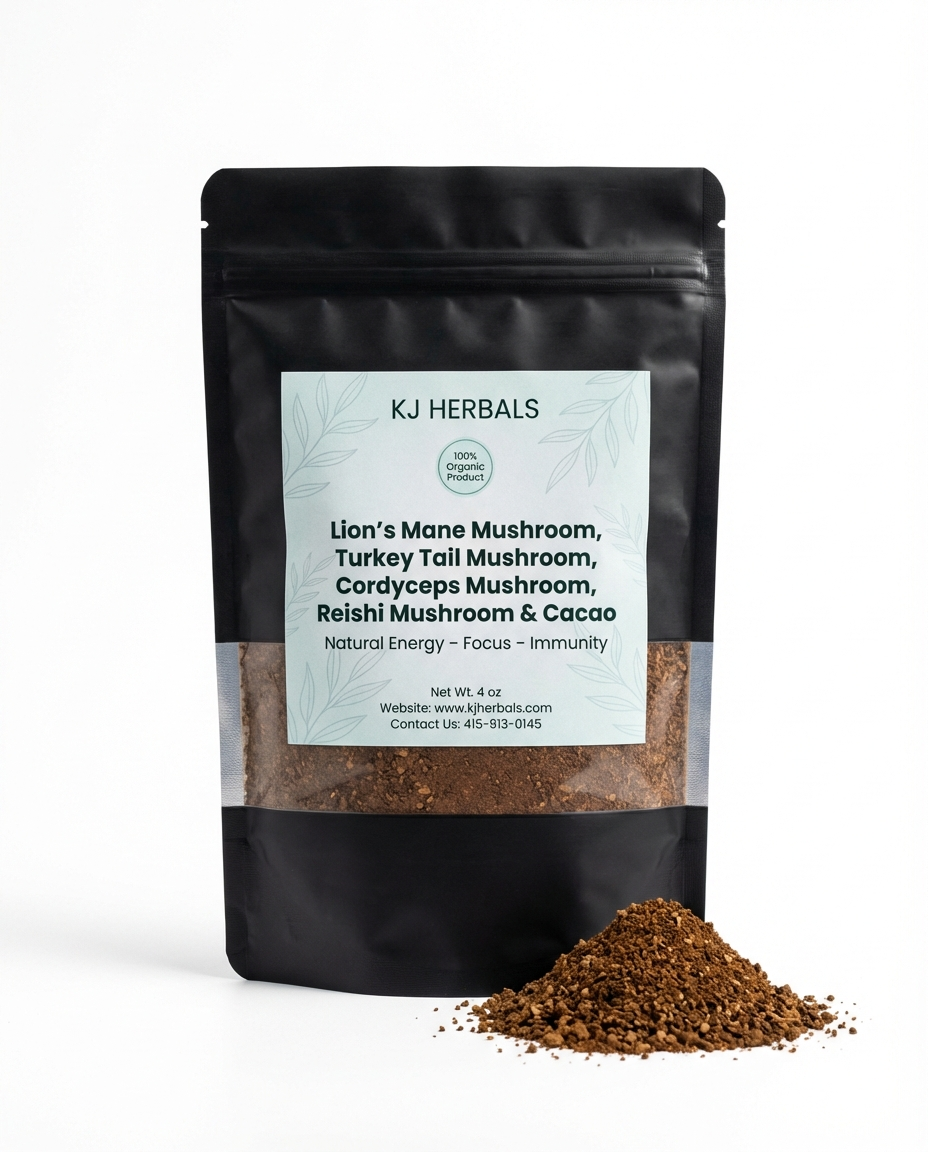 Mushroom Coffee – Lion’s Mane, Cordyceps, Reishi & Turkey Tail Functional Coffee Blend – 4 oz